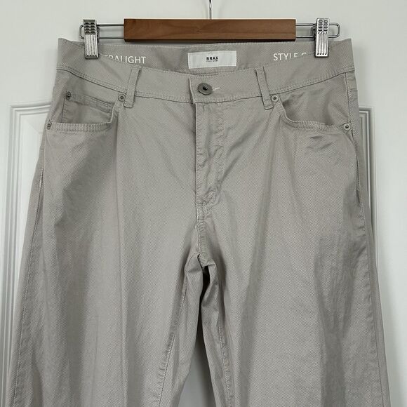 Brax Cadiz Ultralight Pants Mens Sz 31x34 Gray Straight Lightweight Stretch - Picture 1 of 14